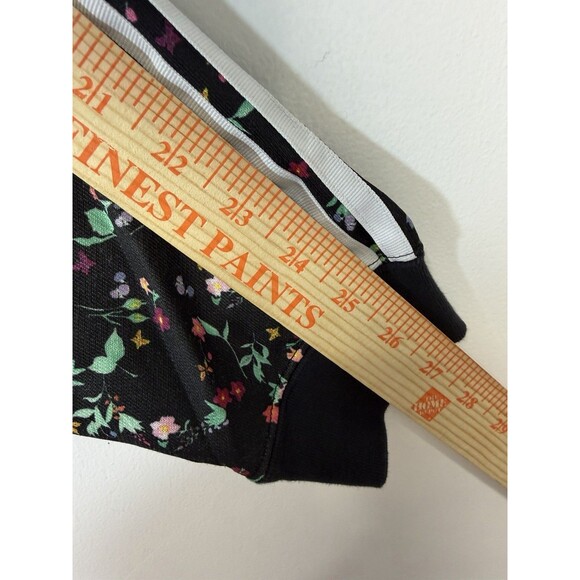 Adidas Womens Originals Black Floral Long Sleeve  Sweatshirt Crew Neck Sz Xl - Picture 6 of 13